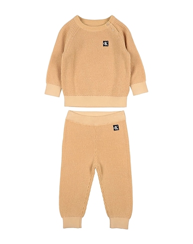 CALVIN KLEIN JEANS Baby sets BEIGE 56% Cotton, 44% Acrylic