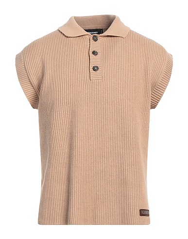 DSQUARED2 Jumper Camel 100% Cotton, Calfskin