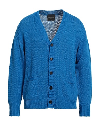 ROBERTO COLLINA Cardigan Azure 77% Cotton, 23% Linen