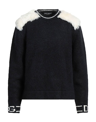 DOLCE&GABBANA Jumper Midnight blue 45% Alpaca wool, 22% Cashmere, 14% Polyamide, 13% Acrylic, 6% Other Fibres