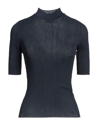 TORY BURCH Polo neck Navy blue 80% Viscose, 20% Nylon