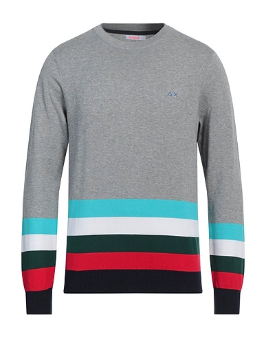 SUN 68 Jumper Light grey 100% Cotton