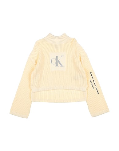 CALVIN KLEIN JEANS Polo neck Cream 64% Cotton, 36% Acrylic