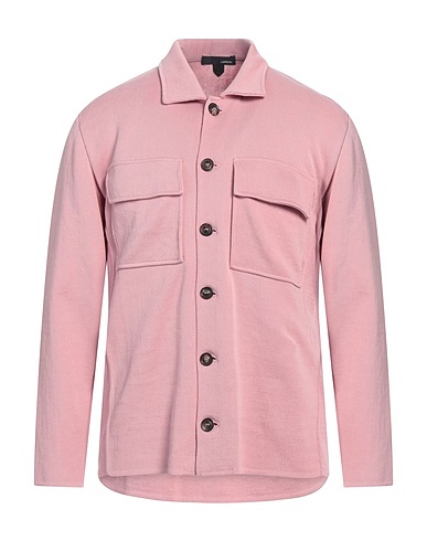 LARDINI Camicia tinta unita Rosa 100% Cotone