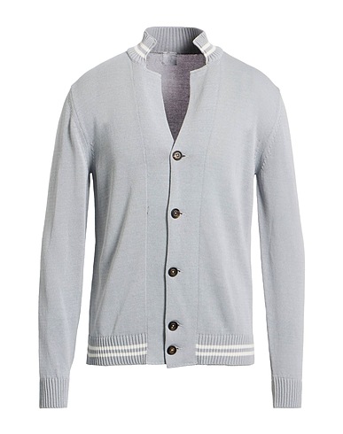 ELEVENTY Cardigan PLATINUM Light grey 100% Cotton