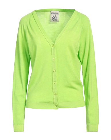 SEMICOUTURE Cardigan Green 100% Virgin Wool, Polyamide, Elastane