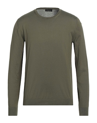 ROBERTO COLLINA Pullover Verde militare 100% Cotone