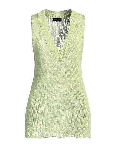 ROBERTO COLLINA Sleeveless sweater Light green 66% Cotton, 34% Polyamide