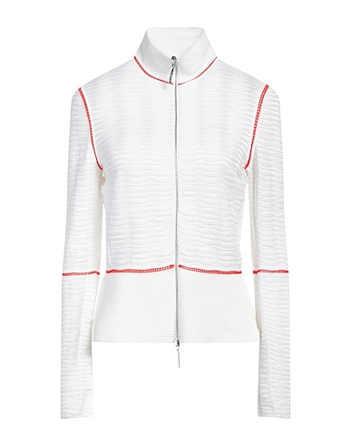 GIORGIO ARMANI Sweater with zip BIANCO 50% Viscose, 50% Polypropylene