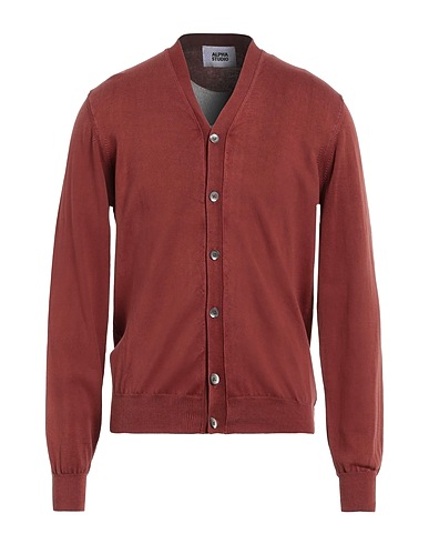 ALPHA STUDIO Cardigan Brown 100% Cotton