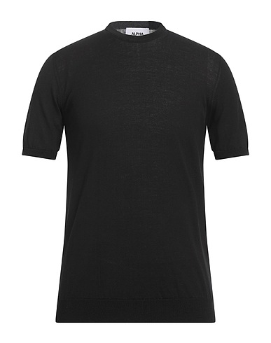 ALPHA STUDIO Pullover Noir 100% Coton