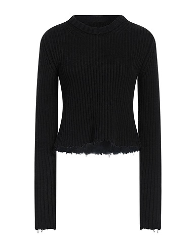 MM6 MAISON MARGIELA Sweater Black 81% Cotton, 14% Wool, 4% Polyamide, 1% Elastane