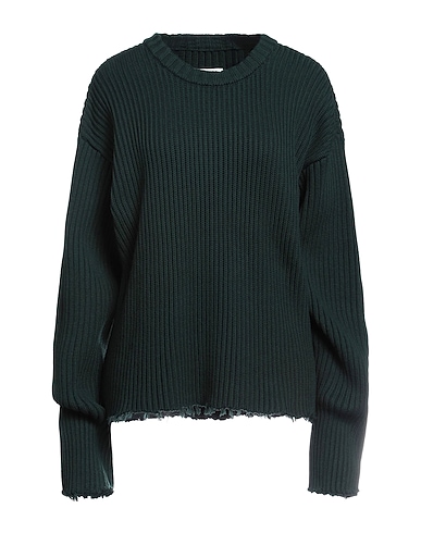 MM6 MAISON MARGIELA Sweater Dark green 81% Cotton, 14% Wool, 4% Polyamide, 1% Elastane