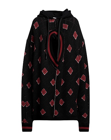 JORDANLUCA Vestito corto Nero 100% Lana, Cotone