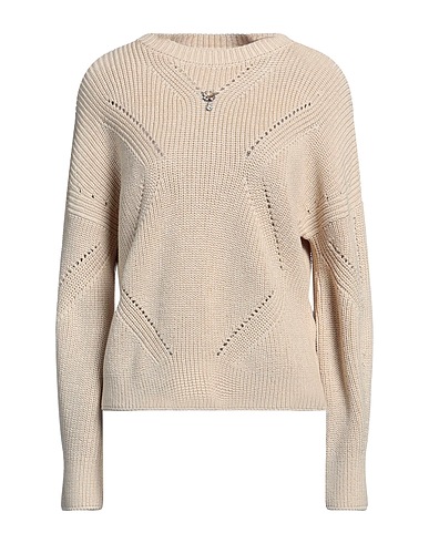 ERMANNO SCERVINO Pullover Beige 100% Cotone, Cristallo, Ottone