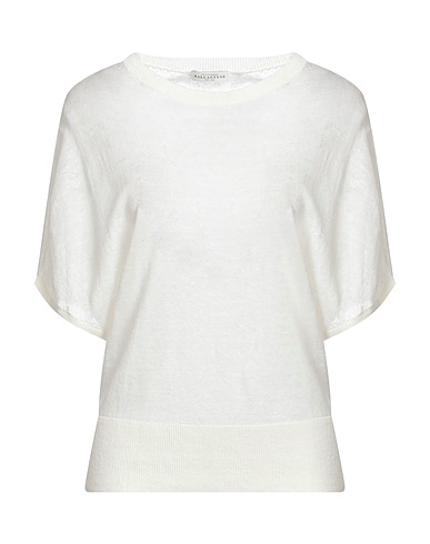 BALLANTYNE Sweater Ivory 100% Linen