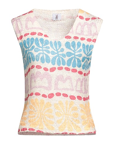 BYE Sleeveless sweater Ivory 65% Acrylic, 35% Acetate