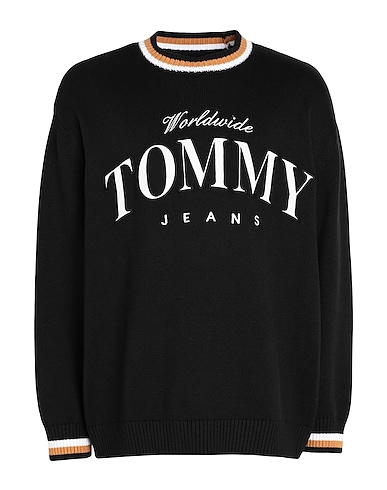 TOMMY JEANS Jumper Black 100% Cotton