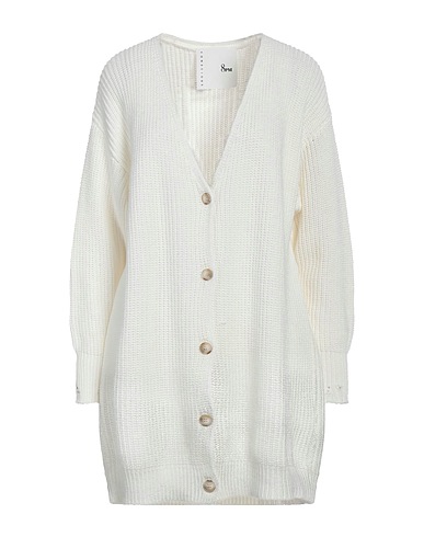 8PM Cardigan White 50% Cotton, 50% Acrylic