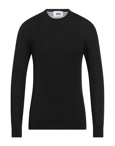 ALPHA STUDIO Jumper Black 100% Cotton