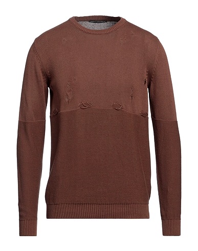 DANIELE ALESSANDRINI Pullover Marron 100% Coton
