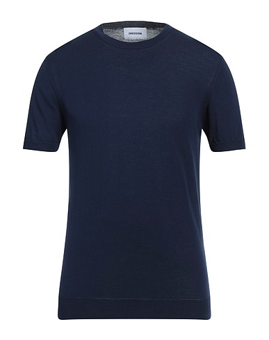DRESSISM. Pullover Blu notte 100% Cotone