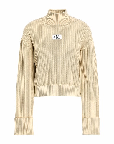 CALVIN KLEIN JEANS Polo neck Sand 100% Cotton