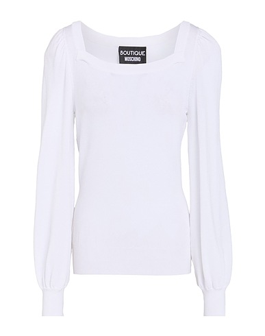 BOUTIQUE MOSCHINO Jumper White 65% Viscose, 35% Polyamide