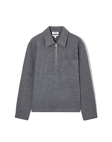 COS Jumper Grey 50% Wool, 32% Cotton, 18% Polyester