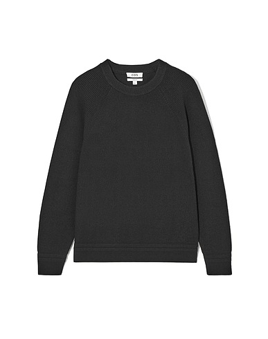 COS Pullover Schwarz 77% Wolle, 23% Baumwolle