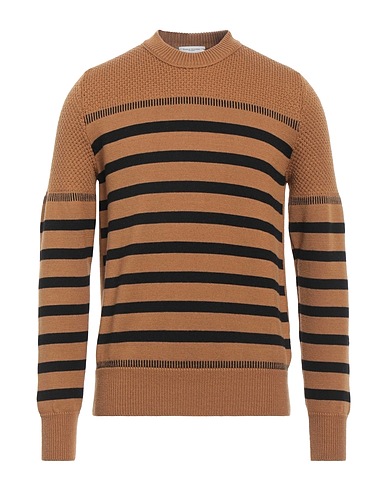 PAOLO PECORA Jumper Camel 100% Virgin Wool