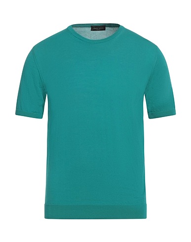 ROBERTO COLLINA Jumper Emerald green 100% Cotton