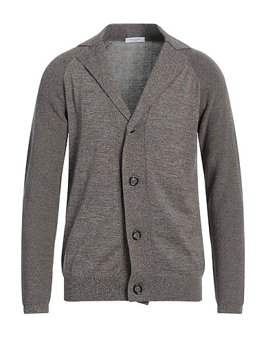 PAOLO PECORA Cardigan Khaki 100% Cotton