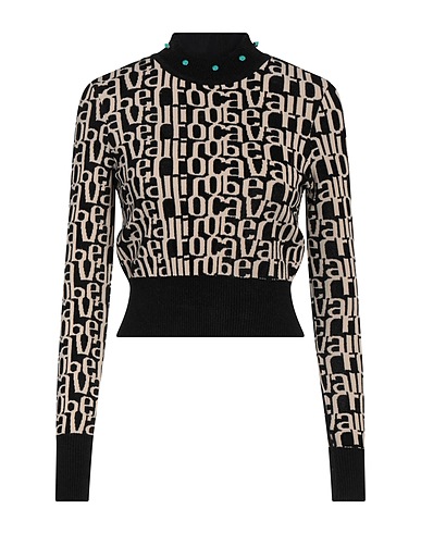 ROBERTO CAVALLI Jumper Black 59% Viscose, 27% Polyamide, 14% Polyester
