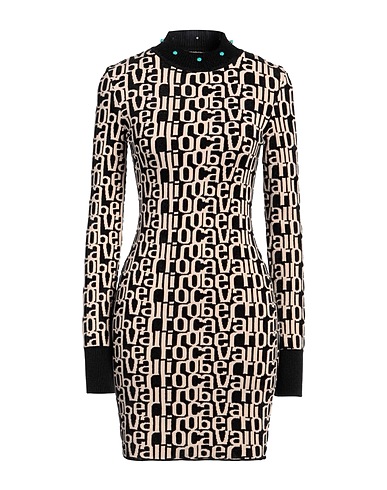 ROBERTO CAVALLI Sheath dress Black 58% Viscose, 28% Polyamide, 14% Polyester