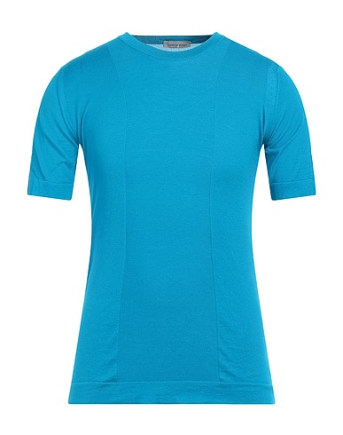JOHN SMEDLEY Jumper Turquoise 100% Cotton