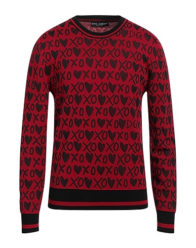 DOLCE&GABBANA Jumper Burgundy 77% Virgin Wool, 22% Polyester, 1% Polyamide