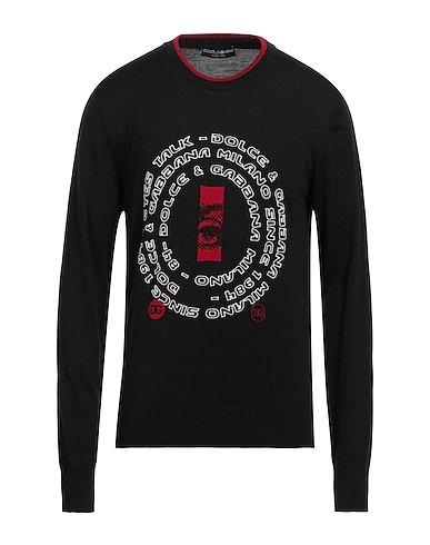 DOLCE&GABBANA Jumper Black 68% Virgin Wool, 30% Silk, 2% Cashmere, Viscose, Polyester