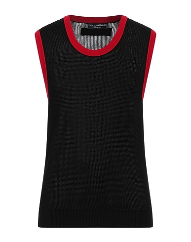 DOLCE&GABBANA Maglia Gilet Nero 89% Cotone, 11% Poliestere