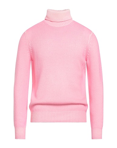FILIPPO DE LAURENTIIS Polo neck Pink 75% Super 120s Wool, 15% Silk, 10% Cashmere