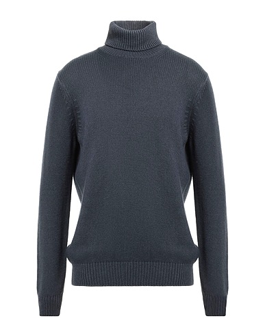 FILIPPO DE LAURENTIIS Turtleneck Midnight blue 75% Merino Wool, 15% Silk, 10% Cashmere