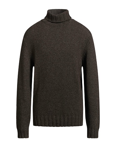 FILIPPO DE LAURENTIIS Polo neck Khaki 90% Yak wool, 10% Merino Wool