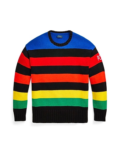 POLO RALPH LAUREN Pullover LOGO STRIPED WOOL-BLEND SWEATER
80% Wolle, 20% Recyceltes nylon