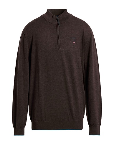 AERONAUTICA MILITARE Polo neck Dark brown 100% Wool