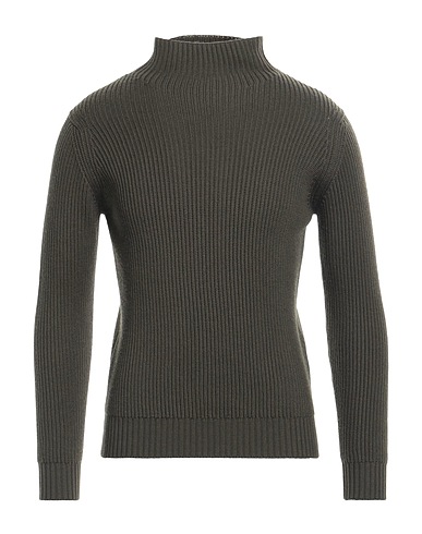 FILIPPO DE LAURENTIIS Polo neck Military green 100% Merino Wool