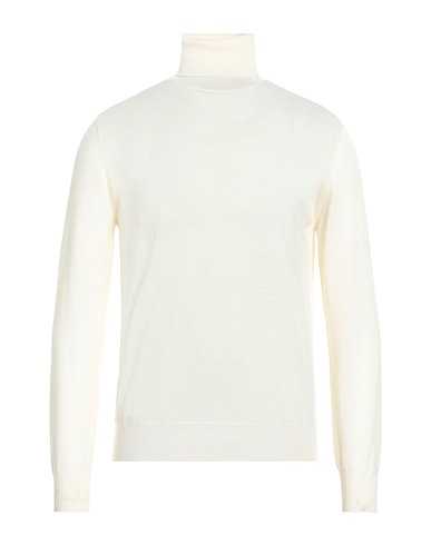 HINDUSTRIE Rollkragenpullover Elfenbein 100% Super 120s Wolle