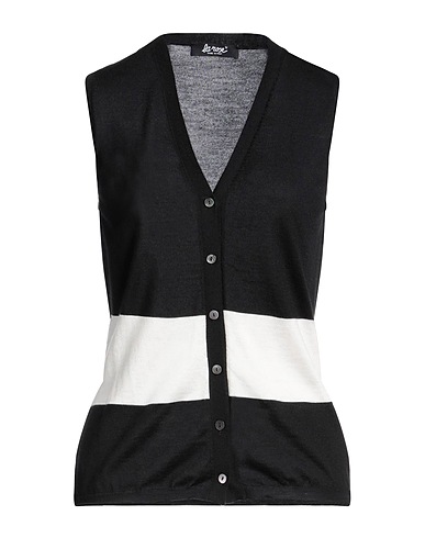 LA ROSE Cardigan Nero 70% Cachemire, 30% Seta