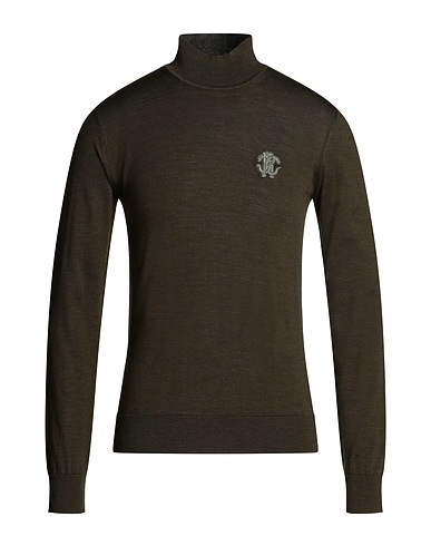 ROBERTO CAVALLI Polo neck Military green 100% Wool