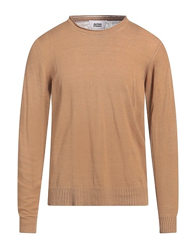 ALPHA STUDIO Jumper Camel 75% Linen, 25% Cotton