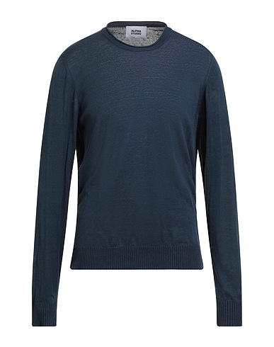 ALPHA STUDIO Jumper Blue 75% Linen, 25% Cotton